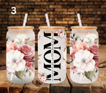 Flower Mom UV DTF Libbey wrap