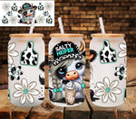 Salty Heifer Highland UV DTF Libbey wrap
