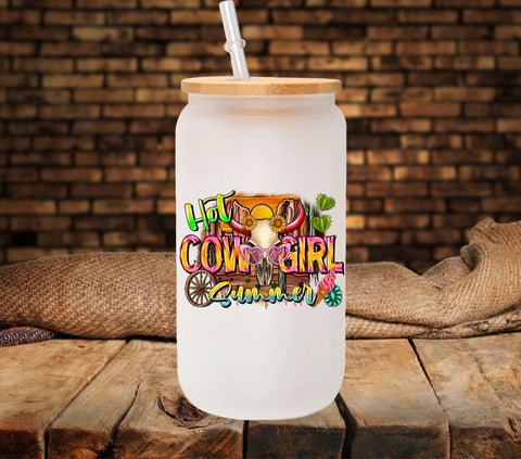 Hot cowgirl summer UV DTF Decals