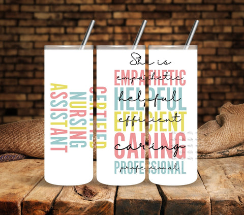 Certified Nursing Assistant vinyl tumbler wraps