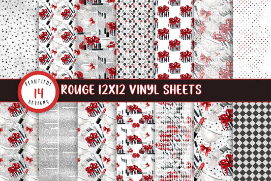Rouge Vinyl Collection 12x12 vinyl sheets- 14 Design Options