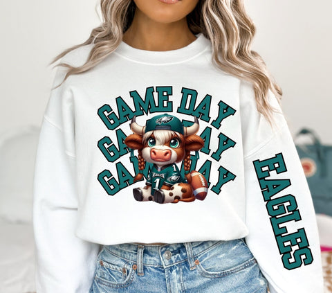 Eagles Highland Game Day DTF Transfers- 2 piece set