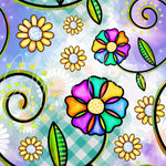 flower Power 12x12 Vinyl sheets- 12 designs to choose frrom