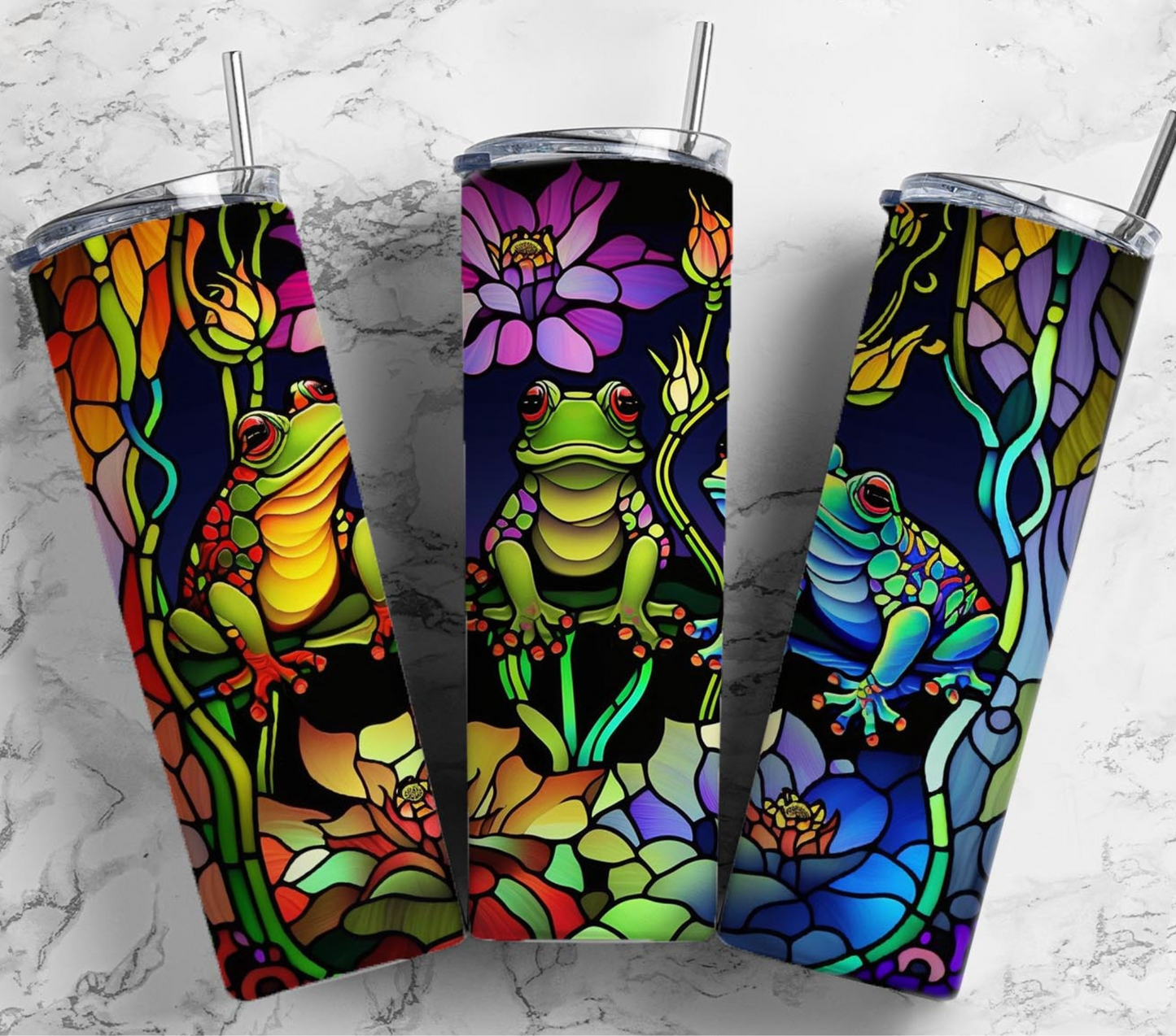 Stained Glass Adhesive Vinyl Wraps - 30 Design Options