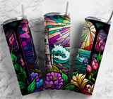 Stained Glass Adhesive Vinyl Wraps - 30 Design Options