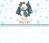 Blue Hello Winter Wrap, 12 x 12