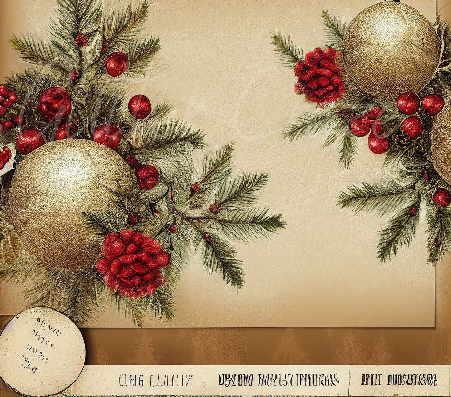 Vintage Christmas 2 wraps- 12 Designs to choose from