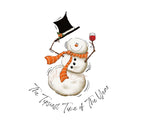 Tipsiest Snowman UV DTF Decals