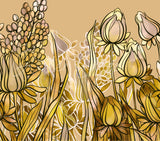 Golden Floral Adhesive Vinyl Wraps 6 Design Options