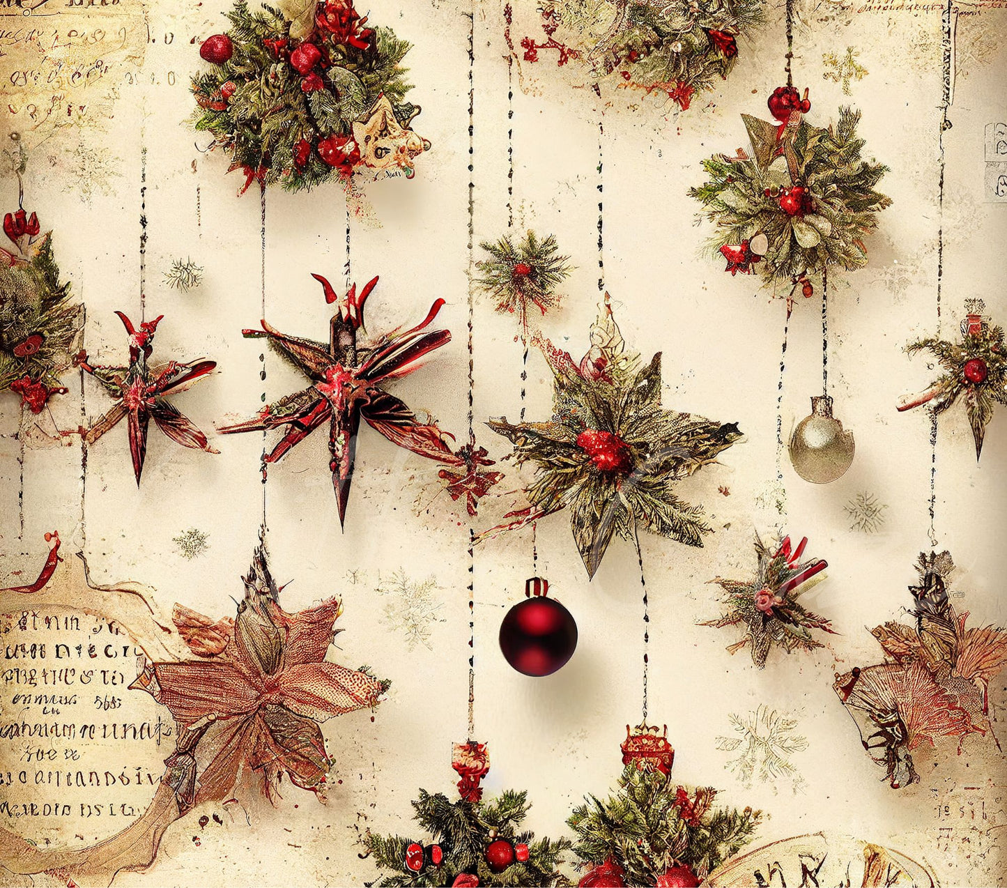 Vintage Christmas 2 wraps- 12 Designs to choose from
