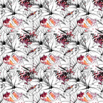 Abstract Burgundy Florals Adhesive Vinyl