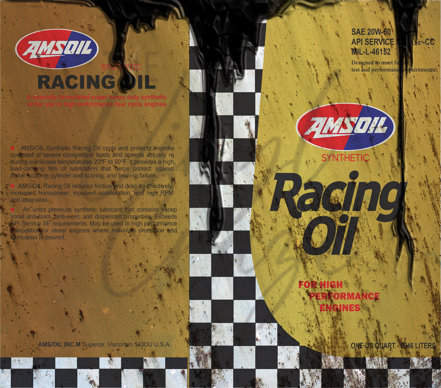Racing Oil Adhesive Vinyl Wrap