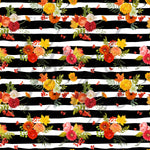 Autumn Striped Florals Adhesive Vinyl