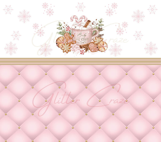 Pink Tufted Baby it's Cold Outside wrap