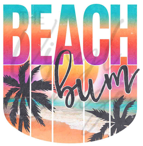 Retro Beach Bum UV DTF Decal