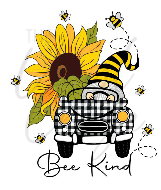 Bee Kind Gnome UV DTF Decal