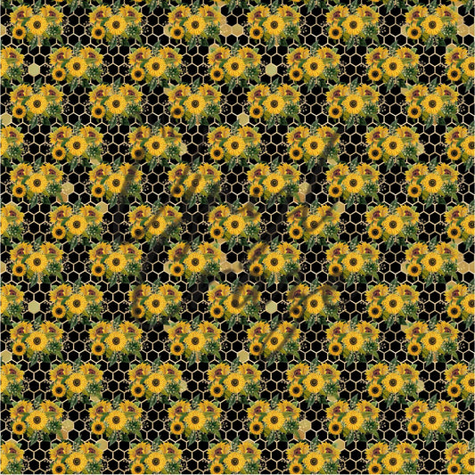Black Beehive Sunflowers - Adhesive Vinyl