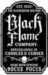 Black Flame Candle Decal
