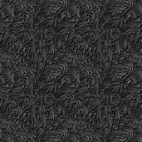 Black Floral - Adhesive Vinyl