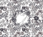 Black and White Fancy Floral 20 oz Skinny Adhesive Vinyl Wrap