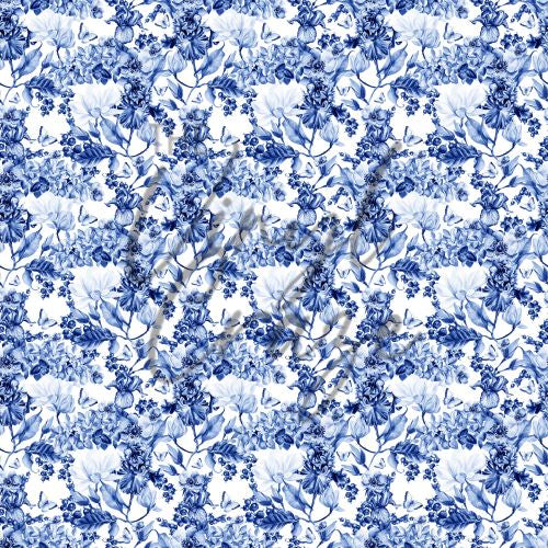 Blue Hydrangea Butterflies - Adhesive Vinyl