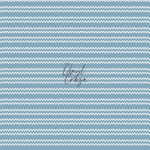 Blue And White Chevron - Adhesive Vinyl