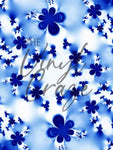 Blue Flower - Adhesive Vinyl Wrap