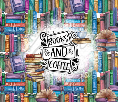 Books and Coffee Adhesive Vinyl Wrap