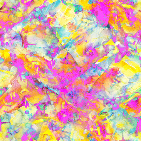 Bright Neon Water Color - Adhesive Vinyl