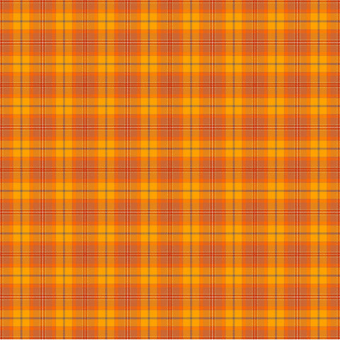 Bright Orange Plaid - Adhesive Vinyl