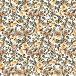 Brown and Gold Floral Adhesive Vinyl