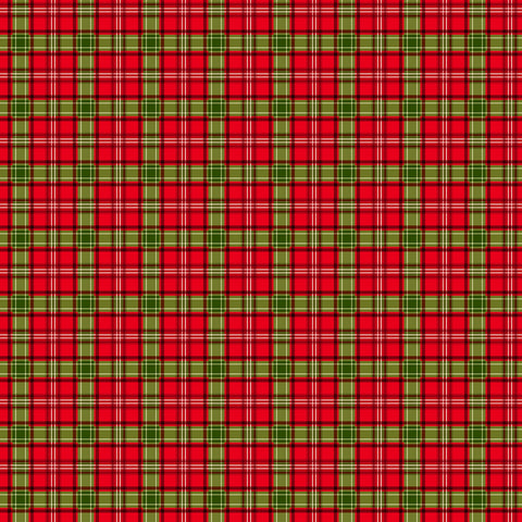 Christmas Plaid - Adhesive Vinyl