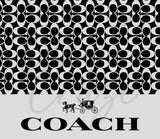 Coach Bag 20 or 30 oz Skinny Adhesive Vinyl Wrap