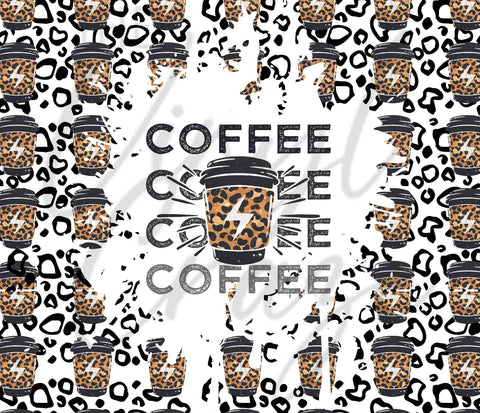 Coffee Coffee Coffee Coffee Wrap or 12 x 12