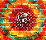 Colorful Bricks Positive Vibes 20 or 30 oz Skinny Adhesive Vinyl Wrap