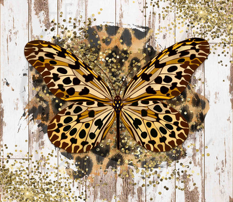 Cougar Butterfly on Wood 20 or 30 Adhesive Vinyl Wrap