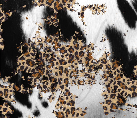 Cow Leopard 20 oz Skinny Adhesive Vinyl Wrap