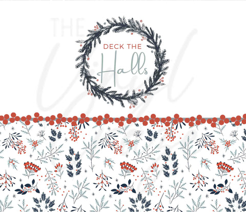 Deck the Halls Wrap, 12 x 12 and Decal JPEG Download