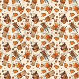 Fall Pumpkin Coffees Adhesive Vinyl