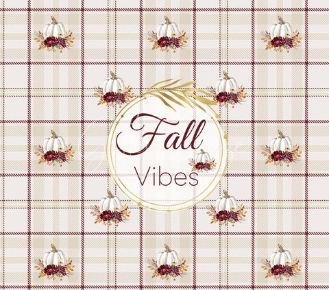 Fall Vibes 20 or 30 oz Skinny Adhesive Vinyl Wrap