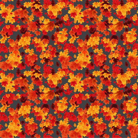 Fall Leaves On Gray - Adhesive Vinyl