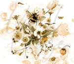 Floral Bee 20 or 30 oz Skinny Adhesive Vinyl Wrap