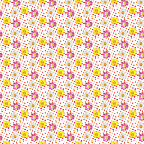 Flower Polka Dot - Adhesive Vinyl