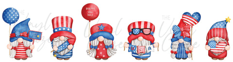 Fourth of July Gnomes JPEG Download
