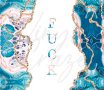 F*ck Marble 20 or 30 oz Skinny Adhesive Vinyl Wrap