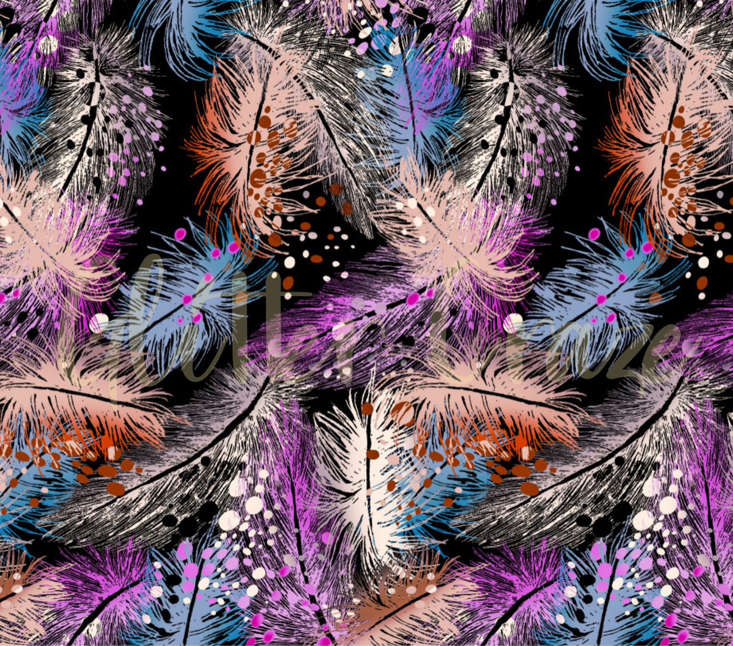 Purple Feather wraps- 6 DESIGNS