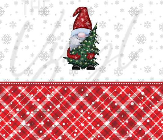 Gnome Tree With Plaid Wrap and Decal JPEG Download