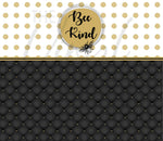 Gold and Black Bee Kind 20 oz Skinny Adhesive Vinyl Wrap