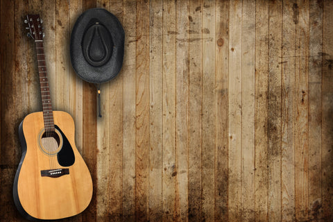 Guitar And Hat - Adhesive Vinyl Wrap