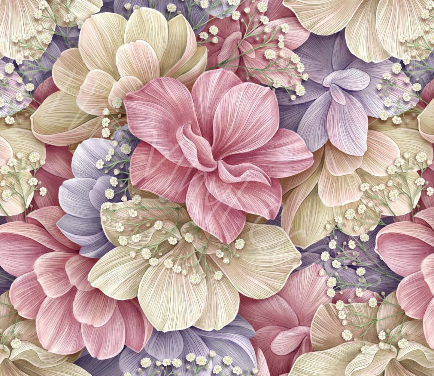 Hand drawn Spring florals Digital Download